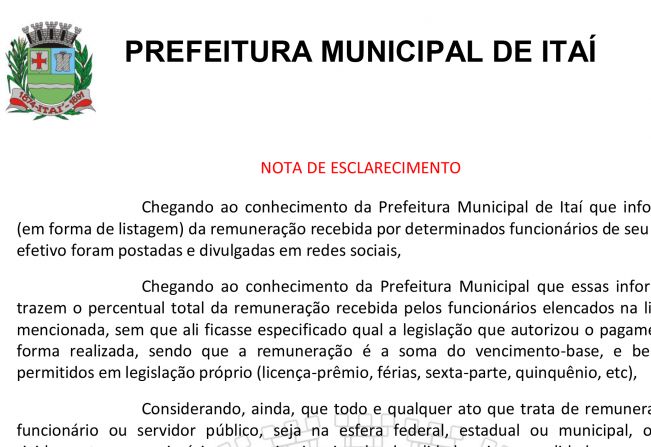 Nota de Esclarecimento