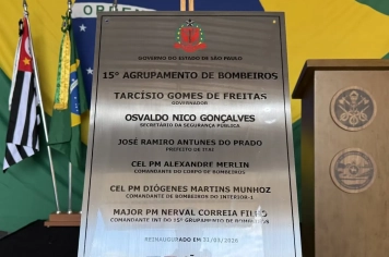 Foto relacionada - Prefeitura de Itaí reinaugura quartel dos Bombeiros em novo endereço e reforça agilidade no atendimento à população
